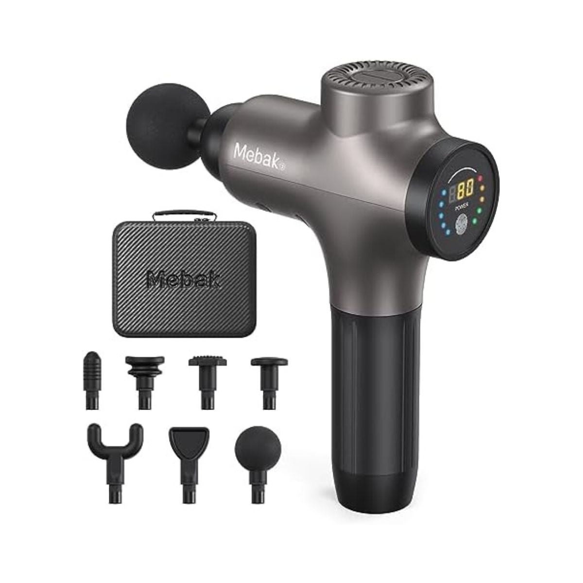 Mebak 3 Massage Gun, Massage Gun Deep Tissue for Athletes, Professional Muscle Percussion Massage Gun,Massager Gun for Shoulder Leg Back Body Pain Relief,Quiet Portable Sport Massager, Gifts for Him
