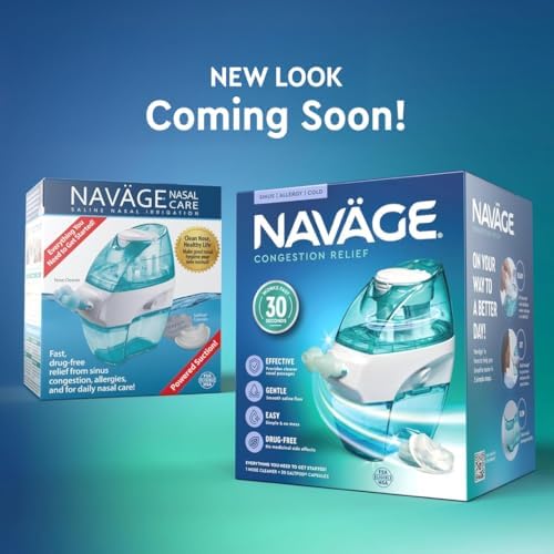 Navage Starter Bundle - Nasal Irrigation System - Saline Nasal Rinse Kit with 1 Navage Nose Cleaner and 30 Salt Pods
