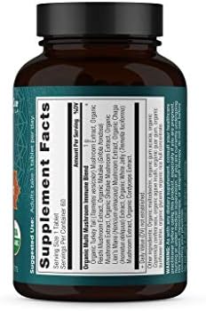 Ancient Nutrition Mushroom Supplement, Organic Multi Mushroom Immune Support Tablet, Supports Stress Response, Gluten Free, Paleo and Keto Friendly, 60 Count