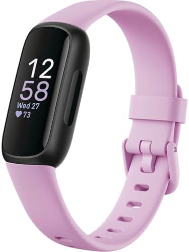 Fitbit Inspire 3 Health &-Fitness-Tracker with Stress Management, Workout Intensity, Sleep Tracking, 24/7 Heart Rate and more, Midnight Zen/Black One Size (S & L Bands Included)