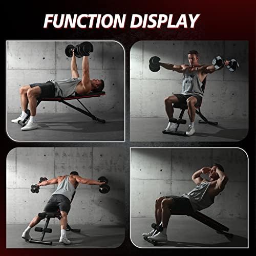 Weight Bench Press, Adjustable Workout Bench for Home Gym, Incline Decline Strength Training