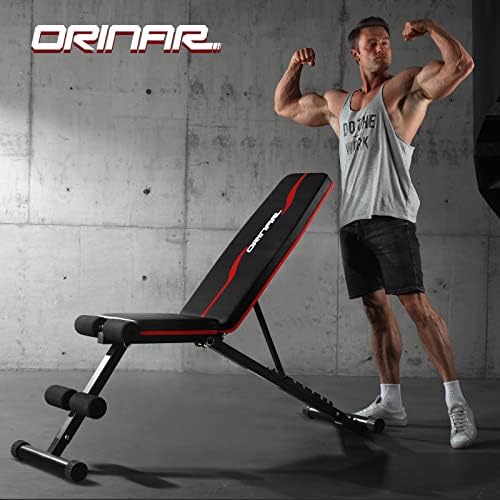 Weight Bench Press, Adjustable Workout Bench for Home Gym, Incline Decline Strength Training