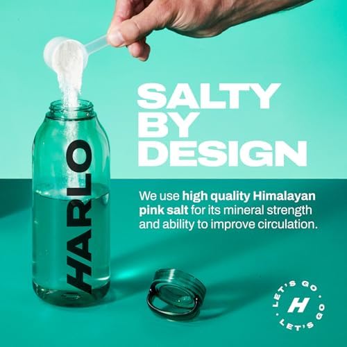 Harlo - Citrus Salt Electrolyte Drink Mix with Bovine Collagen & Creatine - Creatine Monohydrate Powder - Energy Drink Powder - Pre Workout Powder - Sugar Free Energy Drinks - Post Workout Recovery
