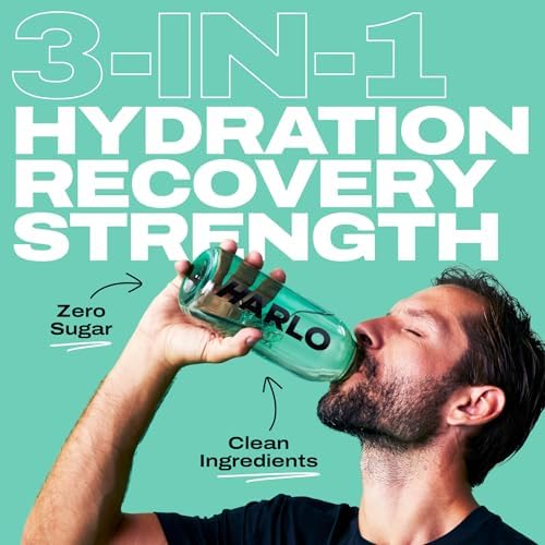 Harlo - Citrus Salt Electrolyte Drink Mix with Bovine Collagen & Creatine - Creatine Monohydrate Powder - Energy Drink Powder - Pre Workout Powder - Sugar Free Energy Drinks - Post Workout Recovery