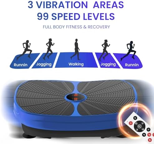 Fitness Vibration Plate Exercise Equipment Whole Body Shape Exercise Machine Vibration Platform Fit Massage Workout Trainer,Max User Weight 330lbs