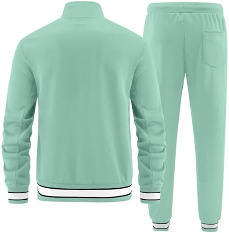 ANOTWENER Men's Casual 2 Piece Tracksuit Sets Long Sleeve Full Zip Jacket and Sweatpants Jogging Sport Outfits Sweatsuits
