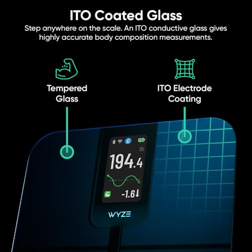 Ultra, Smart Scale with 4.3" Color Display, Digital Bathroom Scale for Body Weight BMI Muscle Mass Composition, Wi-Fi & Bluetooth Body Fat Scale with Heart Rate, 400 lbs (Black)