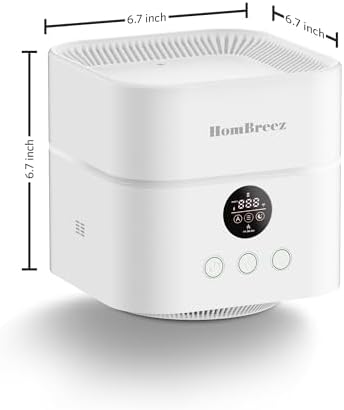 Air Purifier and Humidifier Combo for Bedroom, Covers Up to 200ft², H13 True HEPA Filter, 500ML Water Tank, Quiet Cool Mist Top Fill Essential Oil Diffuser for Baby, Pet Room, White