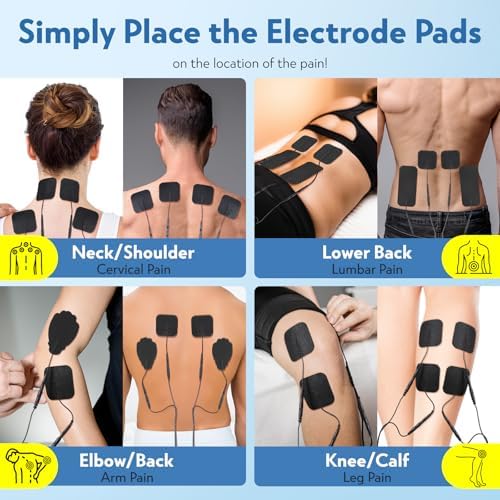TENS Unit EMS Muscle Stimulator with 28 Modes, Dual Channel Muscle Stimulator Machine with 8PCS Electrode Pads, TENS Machine for Muscles, Shoulder, Neck, Back, New Upgraded Color Screen