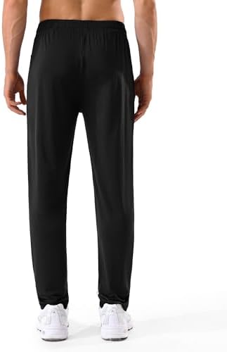 5 Pack Mens Sweatpants with Zipper Pockets Stretch Lightweight Athletic Track Pants for Men Joggers Running Workout Gym