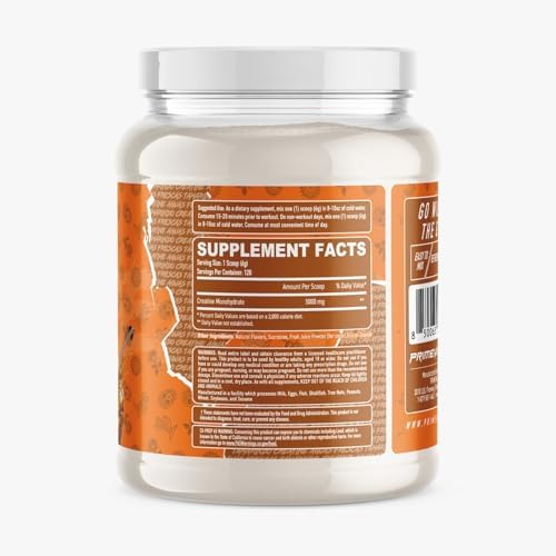 Primeval Labs Creatine Monohydrate | Muscle Recovery + Builder for Men & Women | Workout Supplements Easy to Mix | Tamarindo | 120 Servings | 5g Creatine Per Serving