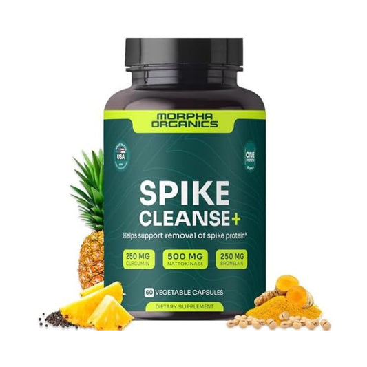 Spike Protein Detox Cleanse | Nattokinase 500mg, Bromelain 250mg, Curcumin 250mg | Ultimate Spike Support Formula | Natural Detox for Spike Proteins & Immune Balance | 30-Day Supply
