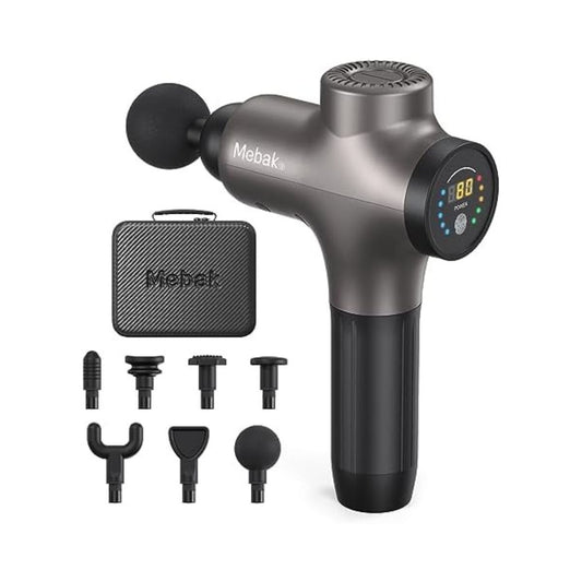 Mebak 3 Massage Gun, Massage Gun Deep Tissue for Athletes, Professional Muscle Percussion Massage Gun,Massager Gun for Shoulder Leg Back Body Pain Relief,Quiet Portable Sport Massager, Gifts for Him