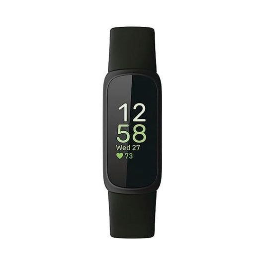 Fitbit Inspire 3 Health &-Fitness-Tracker with Stress Management, Workout Intensity, Sleep Tracking, 24/7 Heart Rate and more, Midnight Zen/Black One Size (S & L Bands Included)