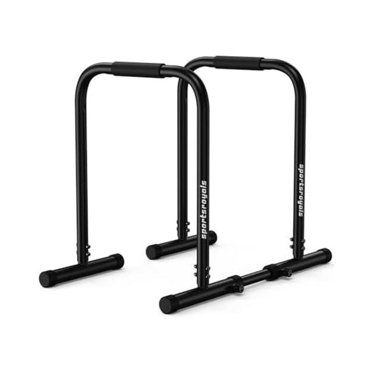 Sportsroyals Adjustable Dip Bar Station, Heavy Duty Parallette & Parallel Bars, 400LBS Stable Dip Stands for Home Gym, Calisthenics & Upper Body Workout Equipment