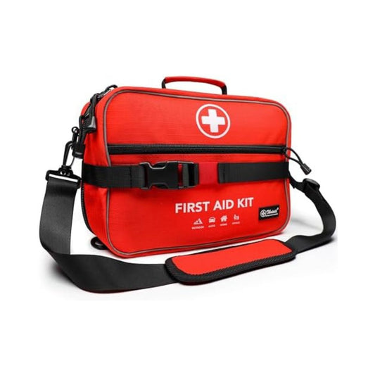 430 Piece First Aid Kit, Well-Organized Premium Waterproof Compact Trauma Medical Kits for Any Emergencies, Ideal for Home, Office, Car, Travel, Outdoor, Camping, Hiking, Boating (Red)