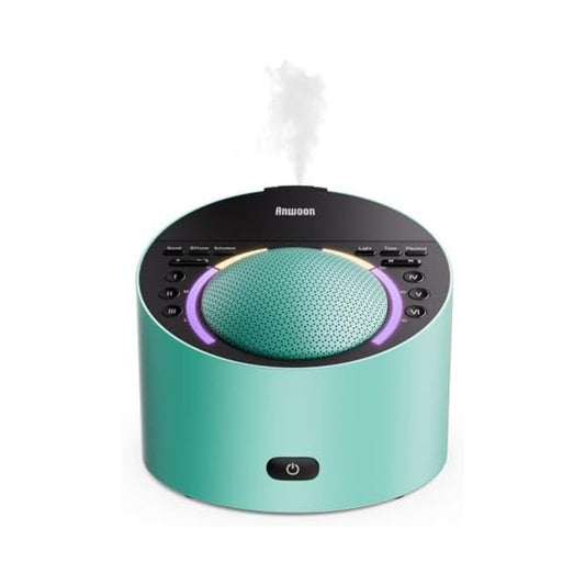 Pro 4-in-1 Sound Machine & Aroma Diffuser Sleep System | Metal Shell with 50+ Natural Soothing Sounds, Schumann Resonance, Night Light (Compatible with All AN-AIO25 Models) - Adults Kids Baby
